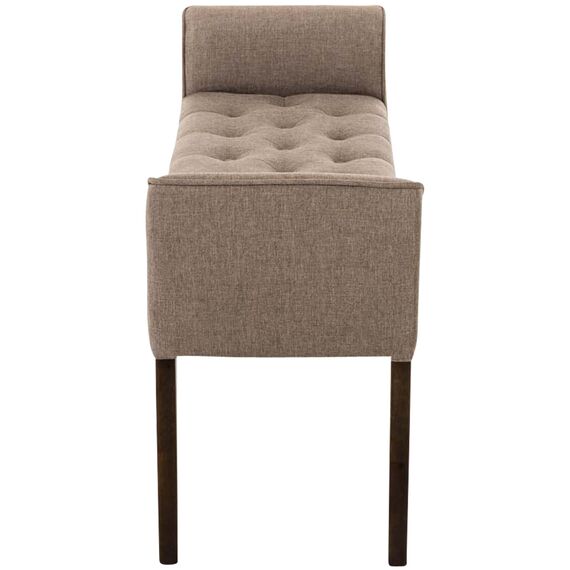 CLP Chaiselongue Cleopatra I Stoff-Bezug I Polsterbank, Farbe:Taupe, Gestell Farbe:antik-dunkel
