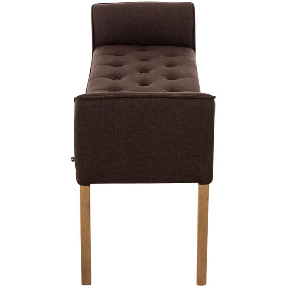 CLP Chaiselongue Cleopatra I Stoff-Bezug I Polsterbank, Farbe:braun, Gestell Farbe:antik-hell
