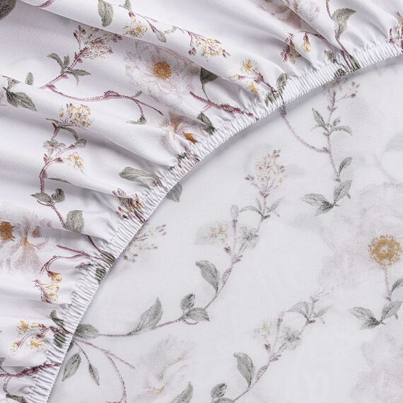 Utopia Bedding 4-teiliges Bettwäscheset für Bett in voller Größe, weiche Mikrofaser, mit 38,1 cm tiefem Umschlag, Pflegeleichte, gebürstete Mikrofaser, Weinreben, Blumenmuster