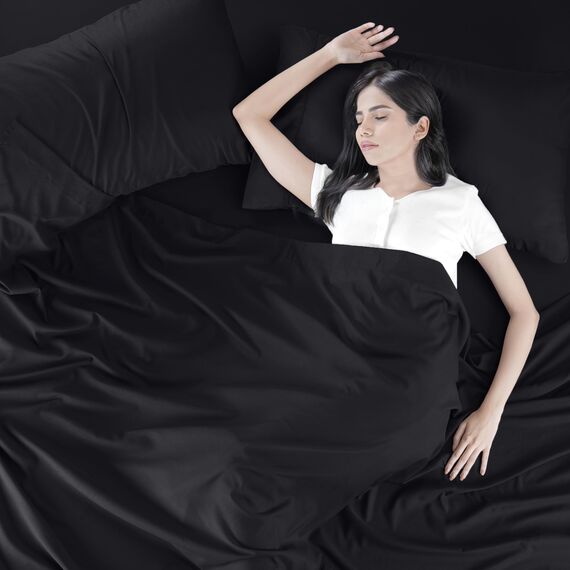 Utopia Bedding Queen-Size-Bettwäsche-Set, Großpackung mit 2 Bettlaken-Sets, perfekt für Spa, Hotel und Gästezimmer, gebürstete Mikrofaser, schrumpf- und lichtbeständig, pflegeleicht, Schwarz