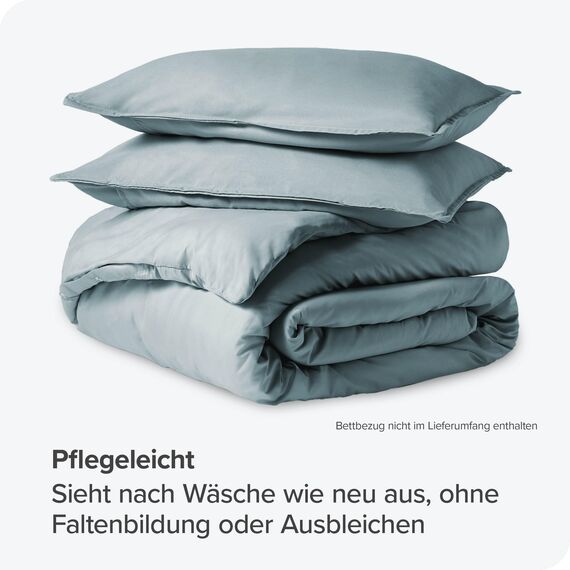 Bare Home - Bettwäsche-Set 155 x 200 cm - 1 Bettbezug + 2 Kissenbezüge, Oeko-TEX Standard 100, (155 x 220/80 x 80 x 2), Hellblau