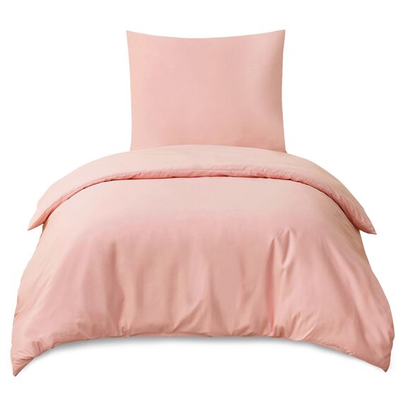 RUIKASI Bettwäsche 155x220 2teilig Rosa - Pink Mikrofaser Bettwäsche-Sets Oeko-TEX, Bettbezüge 155 x 220cm + Kissenbezüge 80x80cm mit Reißverschluss, Weich und Bügelfrei