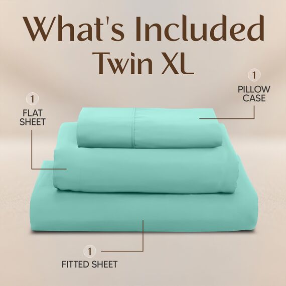 Utopia Bedding Bettlaken Set - Polyester-Microfaser, Spannbettlaken, Bettlaken und Kissenbezüge