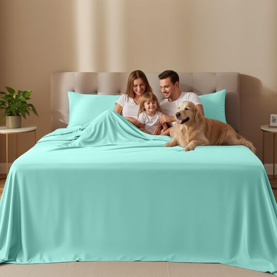 Utopia Bedding Bettlaken Set - Polyester-Microfaser, Spannbettlaken, Bettlaken und Kissenbezüge