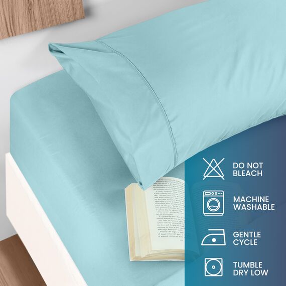 Utopia Bedding Queen-Size-Bettlaken-Set, gebürstete Mikrofaser, weiche Bettwäsche für Queen-Size-Bett, enthält 1 Spannbetttuch, 1 Flachbett und 2 Kissenbezüge, Tiefe Tasche (Spa Blue)