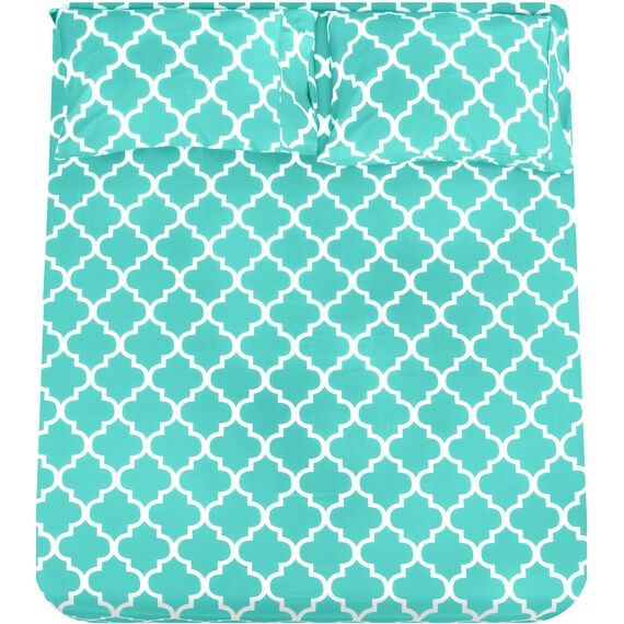 Utopia Bedding 4-teiliges Bettwäsche-Set aus weicher Mikrofaser mit 38,1 cm tiefer Tasche, Pflegeleichte, gebürstete Mikrofaser (Vierpass-Größe, Aqua)