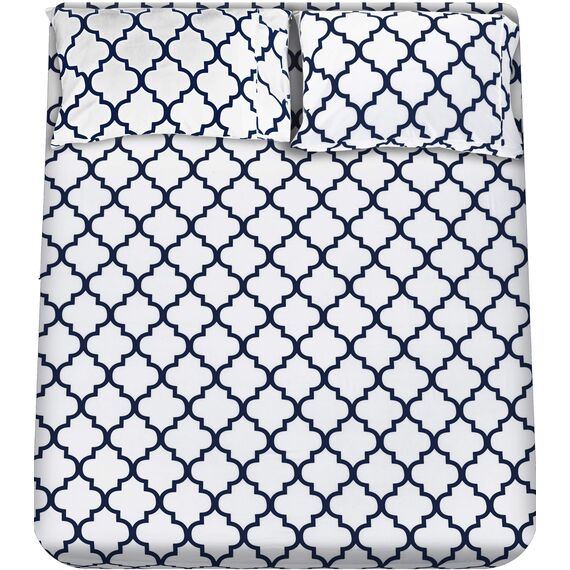 Utopia Bedding Bedrucktes Bettwäsche-Set, 1 Spannbetttuch, 1 Bettlaken und 2 Kissenbezüge – Stoff: