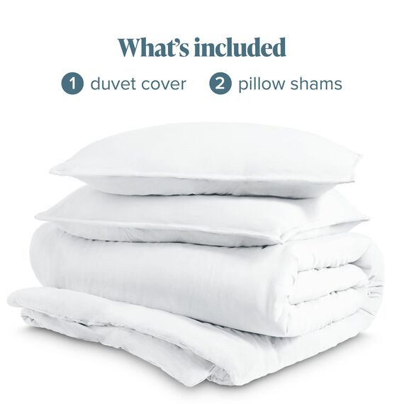 Bare Home Sandgewaschenes Bettbezug- und Kissenbezug-Set, Super-King-Size-Bett, Premium 1800, ultraweich, leicht, kühlender Bettbezug, Bettbezug mit 2 Kissenbezügen (Super-King-Size-Bett,