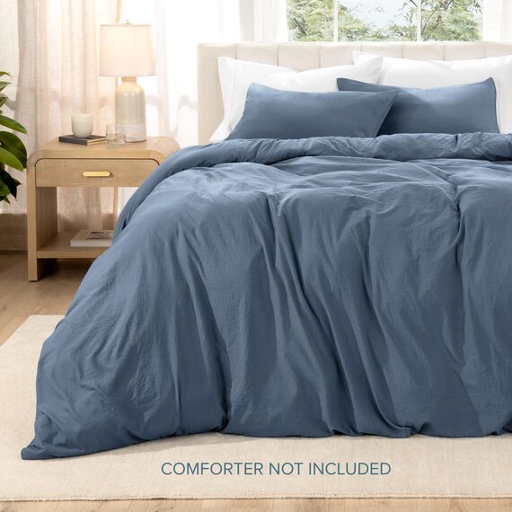 Bare Home Bettbezug-Set für Doppelbett, Premium-Bettwäsche-Set 1800, ultraweich, leicht, kühlender Bettbezug, Bettbezug mit 2 Kissenbezügen (Doppelbett, Sandwash Bering Sea)