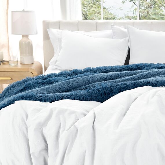Bare Home Sandgewaschenes Bettbezug- und Kissenbezug-Set, Super-King-Size-Bett, Premium 1800, ultraweich, leicht, kühlender Bettbezug, Bettbezug mit 2 Kissenbezügen (Super-King-Size-Bett,