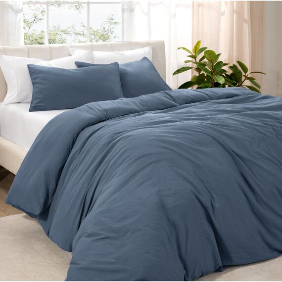 Bare Home Bettbezug-Set für Doppelbett, Premium-Bettwäsche-Set 1800, ultraweich, leicht, kühlender Bettbezug, Bettbezug mit 2 Kissenbezügen (Doppelbett, Sandwash Bering Sea)