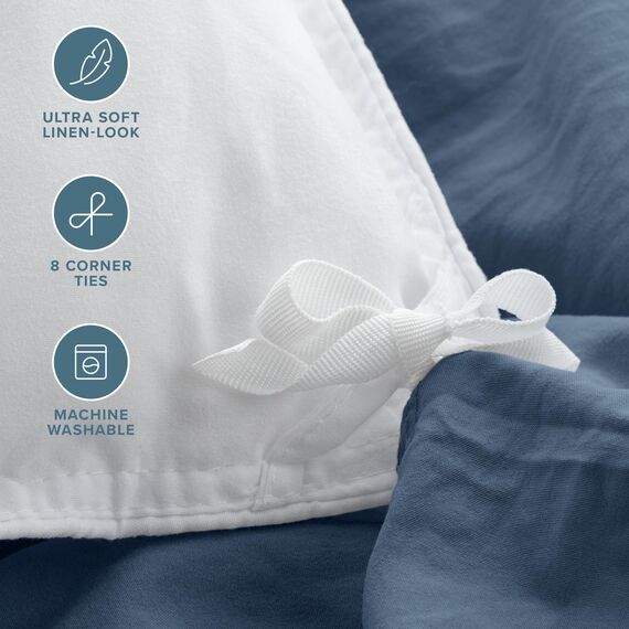 Bare Home Bettbezug-Set für King-Size-Betten – Premium 1800 ultraweiches Bettbezug-Set – leicht – kühlender Bettbezug – Bettbezug mit 2 Kissenbezügen (Kingsize, Sandwash Bering Sea)