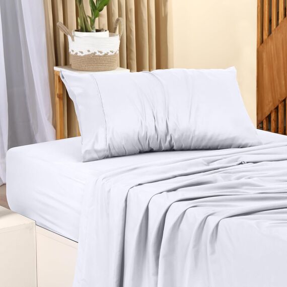 Utopia Bedding Bettwäsche-Set für TwinXL-Bettgröße, 2er-Pack Bettlaken-Sets, ideal für Spas, Hotels und Gästezimmer, gebürstete Mikrofaser, schrumpf- und lichtbeständig, pflegeleicht (weiß)