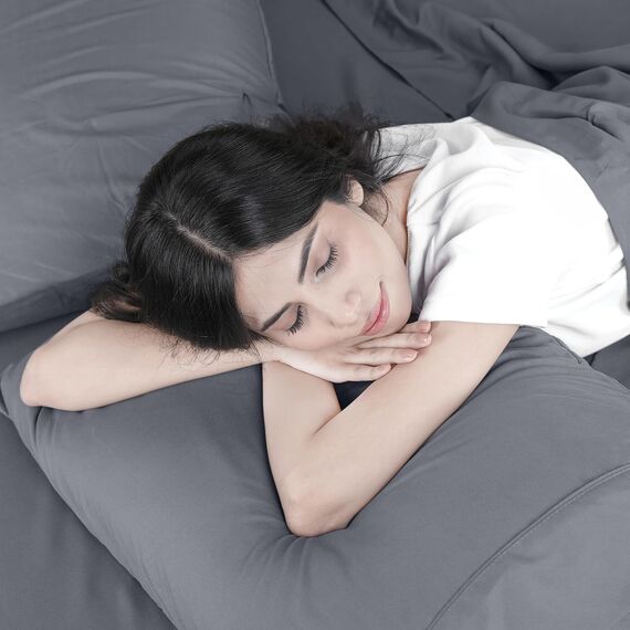 Utopia Bedding, Bettwäscheset für Einzelbett XL, 2er-Pack – ideal für Spa, Hotel oder Gästezimmer, aus gebürsteter Mikrofaser, schrumpf- und farbbeständig, pflegeleicht, grau