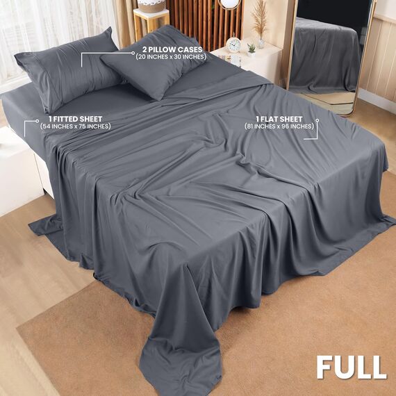 Utopia Bedding Komplettes Bettwäsche-Set, 2er-Pack, ideal für Spas, Hotels und Gästezimmer, gebürstete Mikrofaser, schrumpf- und lichtbeständig, pflegeleicht (grau)