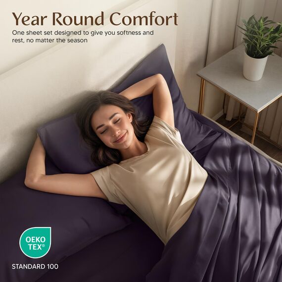 Utopia Bedding Bettwäsche-Set für Twin-Bett, 3-teilig, gebürstete Mikrofaser, schrumpft und lichtbeständig, pflegeleicht (Twin-Size-Bett, Lila)