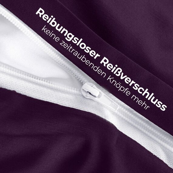 Utopia Bedding Bettwäsche 135x200 Set - Mikrofaser Bettbezug 135x200 cm + 1 Kissenbezug 80x80 cm - Lila