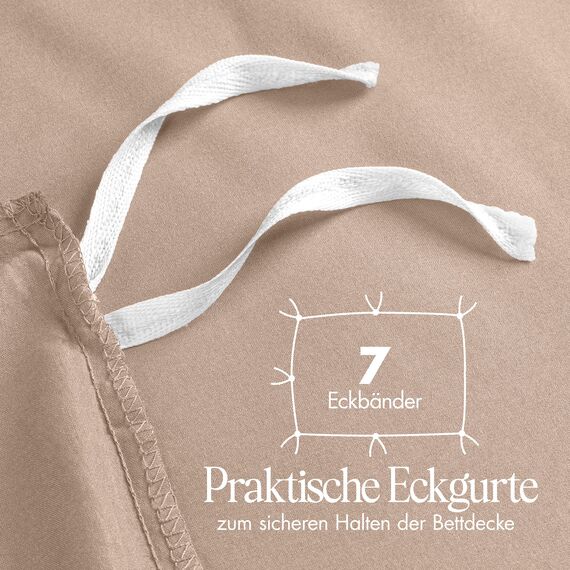 Utopia Bedding Bettwäsche 135x200 Set - Mikrofaser Bettbezug 135x200 cm + 1 Kissenbezug 80x80 cm - Beige