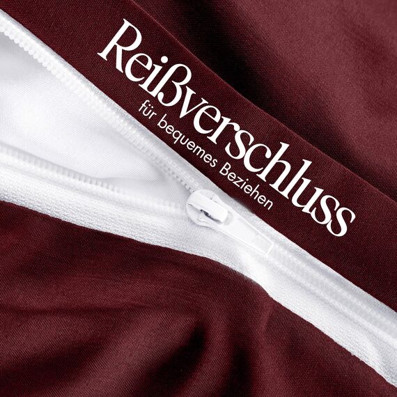 Utopia Bedding Bettwäsche 135x200 Set - Mikrofaser Bettbezug 135x200 cm + 1 Kissenbezug 80x80 cm - Burgund