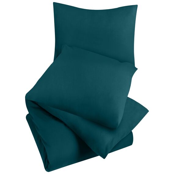Utopia Bedding Bettwäsche 220x240 Set - Mikrofaser Bettbezug 240x220 cm + 2 Kissenbezüge 65x65 cm - Blaugrün