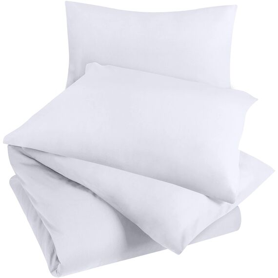 Utopia Bedding Bettwäsche Set - Mikrofaser Bettbezug 230x220 cm + 2 Kissenbezüge 50x75 cm - Weiß