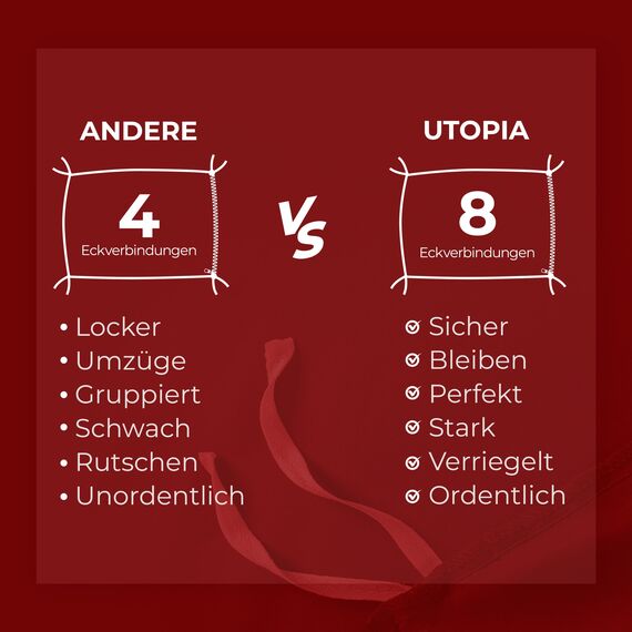 Utopia Bedding Bettwäsche 135x200 Set - Mikrofaser Bettbezug 135x200 cm + 1 Kissenbezug 80x80 cm - Rot