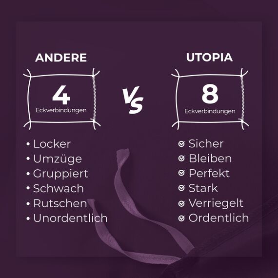 Utopia Bedding Bettwäsche Set - Mikrofaser Bettbezug 260x240 cm + 2 Kissenbezüge 65x65 cm - Lila
