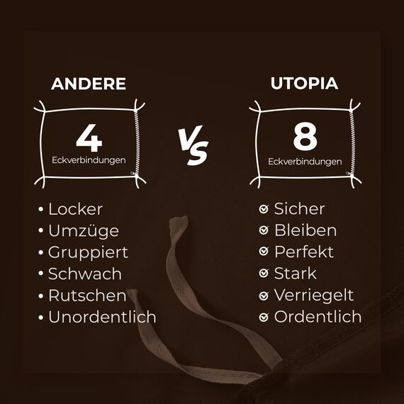 Utopia Bedding Bettwäsche 200x200 Set - Mikrofaser Bettbezug 200x200 cm + 2 Kissenbezüge 50x75 cm - Braun