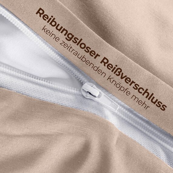 Utopia Bedding Bettwäsche 140x200 Set - Mikrofaser Bettbezug 140x200 cm + 1 Kissenbezug 65x65 cm - Beige