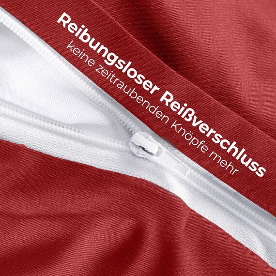 Utopia Bedding Bettwäsche 135x200 Set - Mikrofaser Bettbezug 135x200 cm + 1 Kissenbezug 80x80 cm - Rot
