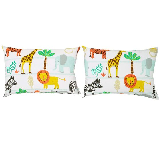 Bloomsbury Mill - Safari-Abenteuer – Dschungeltiere - Zwei Kissenbezüge (zusätzlich) - 50cm x 75cm