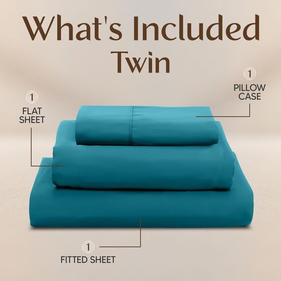 Utopia Bedding Bettwäsche-Set für Doppelbetten – 3-teiliges Bettwäsche-Set – gebürstete Mikrofaser – schrumpffrei und lichtbeständig – pflegeleicht (Doppelbett, Jeansblau)