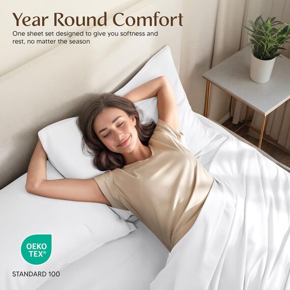 Utopia Bedding Bettwäsche-Set für Twin-Bett, 3-teilig, gebürstete Mikrofaser, schrumpft und lichtbeständig, pflegeleicht (Twin-Size-Bett, Weiß)