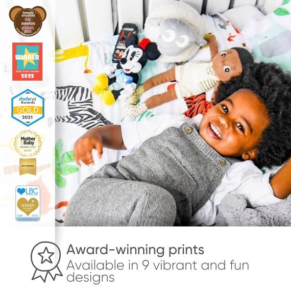 Bloomsbury Mill - Bettwäsche 200 x 200 cm Safari Tiere für Kinder – Doppelbett Bettwäscheset für Jungen und Mädchen – Zoo Tiere & Dschungel Wendebettwäsche und 2 Kissenbezug Set