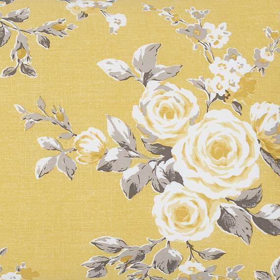 Catherine Lansfield Bedding Canterbury Floral Double Duvet Cover Set with Pillowcase Ochre