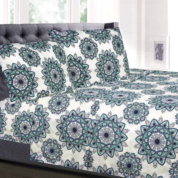 Sweet Home Collection - Bettlaken-Set: Luxus-Bettwäsche mit elastischen Ecken, atmungsaktiv, 1800 Supreme Collection, Queensize, Ashley