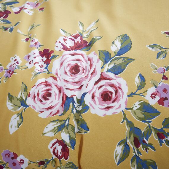 Catherine Lansfield Bedding Canterbury Floral King Duvet Cover Set with Pillowcases Yellow