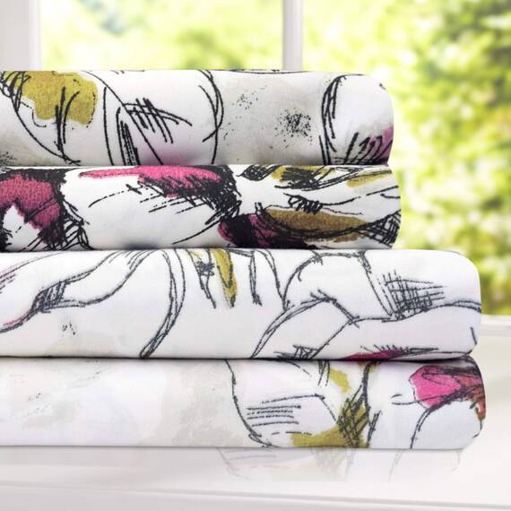 Bettlaken-Sets in voller Größe – atmungsaktive, luxuriöse Bettlaken mit elastischen und sicheren Eckbändern, integriert, aus der Supreme Collection 1800, extra weiches Bettwäsche-Set mit tiefen