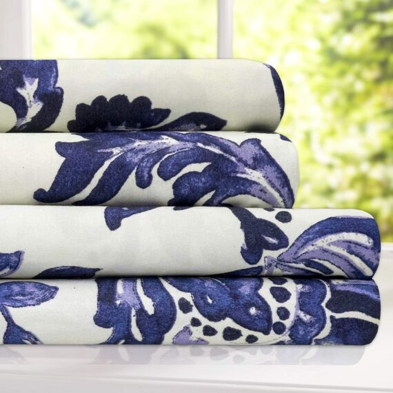 Bettlaken-Sets in voller Größe – atmungsaktive, luxuriöse Bettlaken mit elastischen und sicheren Eckbändern, integrierte Eckbänder, extra weiches Bettwäsche-Set aus der Supreme Collection aus der