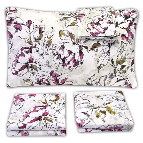 Queen-Size-Bettlaken, atmungsaktiv, luxuriös, mit elastischen und sicheren Eckbändern, integriert, extra weiches Bettwäsche-Set aus der Supreme Collection 1800 mit tiefen Taschen, Bettlaken-Set,