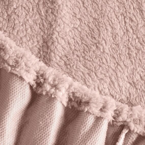Brentfords Teddy-Fleece-Spannbettlaken, Thermisch, warm, weich, luxuriöse, Flauschige, kuschelige Bettwäsche, Rosa