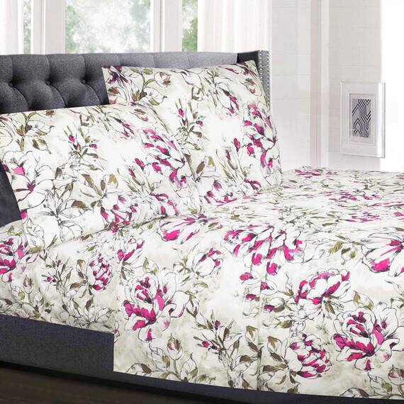 Bettlaken-Sets in voller Größe – atmungsaktive, luxuriöse Bettlaken mit elastischen und sicheren Eckbändern, integriert, aus der Supreme Collection 1800, extra weiches Bettwäsche-Set mit tiefen
