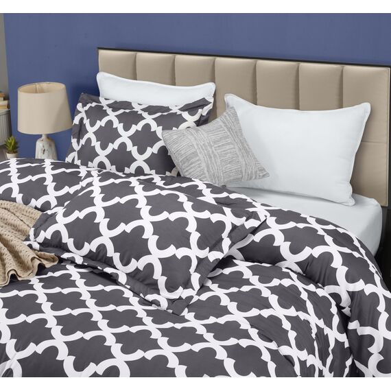 Utopia Bedding King-Size-Schmuse-Set (grau) mit 2 Kissenbezügen – Bettwäsche-Sets – Daunen-Alternative – weich und bequem – maschinenwaschbar