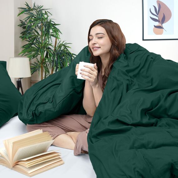 Utopia Bedding 3-teiliges Bettwäsche-Set mit Reißverschluss, King-Size, 1 Bettbezug mit 2 Kissenbezügen, ultraweiche gebürstete Mikrofaser, 264 x 228 cm, King-Size