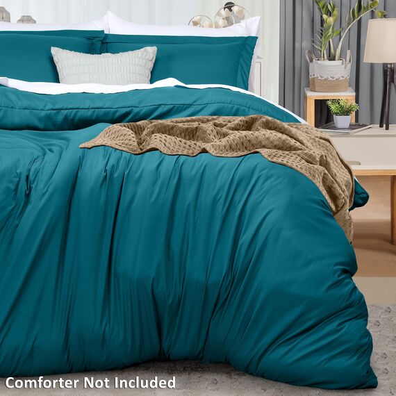 Utopia Bedding Duvet Cover Queen Size - 3 Piece with Zipper Closure - 1 Comforter Cover 90X90 Inches & 2 Pillow Shams 20X26 Inches (Denim Blue) Comforter Not Included