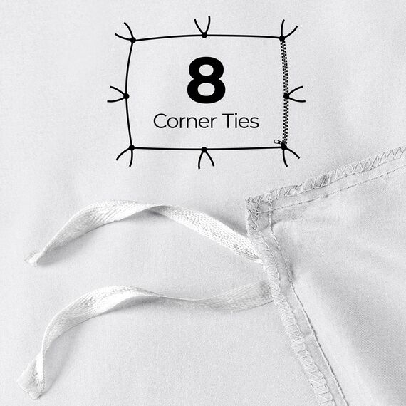 Utopia Bedding Duvet Cover Queen Size - 3 Piece with Zipper Closure - 1 Comforter Cover 90X90 Inches & 2 Pillow Shams 20X26 Inches (White) Comforter Not Included
