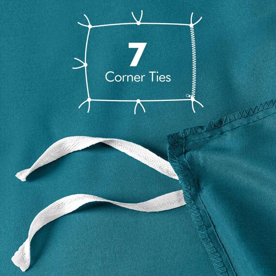 Utopia Bedding Duvet Cover Queen Size - 3 Piece with Zipper Closure - 1 Comforter Cover 90X90 Inches & 2 Pillow Shams 20X26 Inches (Denim Blue) Comforter Not Included