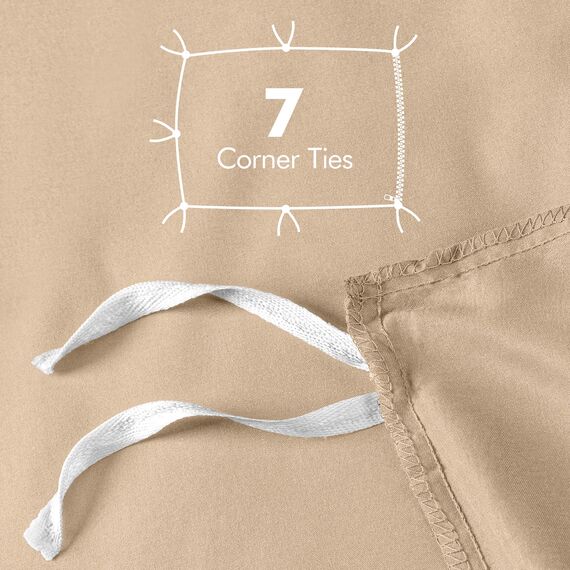 Utopia Bedding Duvet Cover Full Size - 3 Piece with Zipper Closure - 1 Comforter Cover 80X90 Inches & 2 Pillow Shams 20X26 Inches (Beige) Comforter Not Included