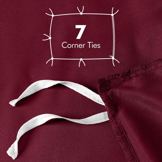 Utopia Bedding Duvet Cover Full Size - 3 Piece with Zipper Closure - 1 Comforter Cover 80X90 Inches & 2 Pillow Shams 20X26 Inches (Burgundy) Comforter Not Included