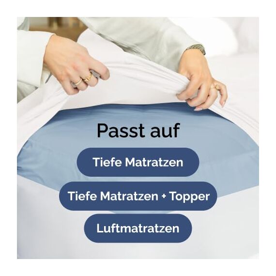4-teiliges Bettwäscheset Weiß - Spannbettlaken 90x190 cm, Flaches Bettlaken 170x240 cm- Weich, knitterfrei, langlebig - Für Matratzen bis 35 cm - Mikrofaser- Polyester, OEKO-TEX zertifiziert